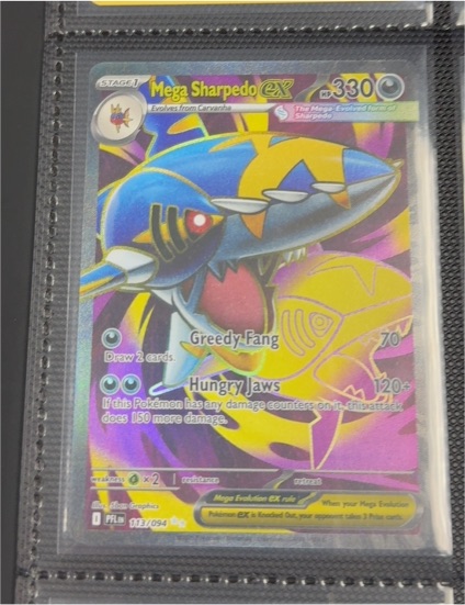 2025 Pokémon TCG #113 Mega Sharpedo EX — front