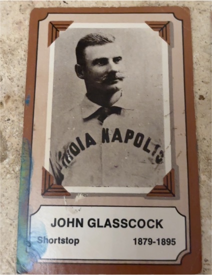 1975 Fleer #21 John Glasscock Pioneers of Baseball — front