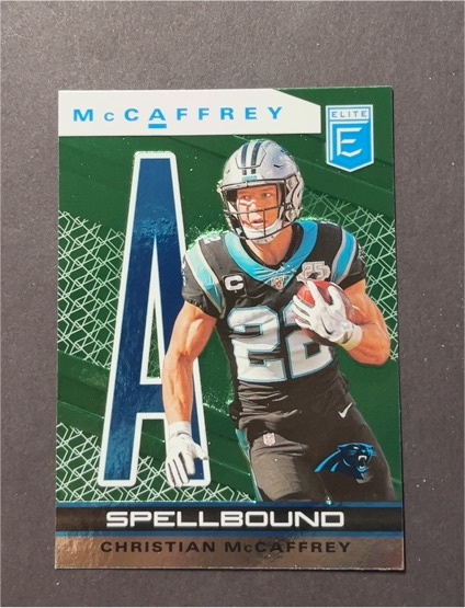 2020 Panini Donruss Elite #4 Christian McCaffrey Spellbound Green — front
