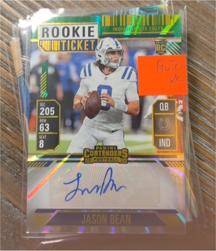2024 Panini Contenders #157 Jason Bean Rookie Ticket — front
