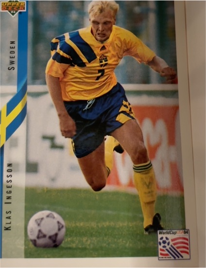 1994 Upper Deck World Cup #89 Klas Ingesson — front