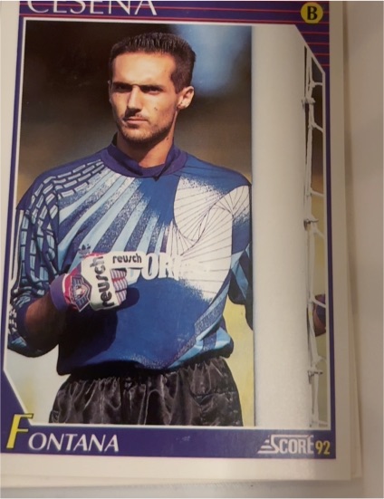 1992 Score Italian League #B Alberto Fontana — front