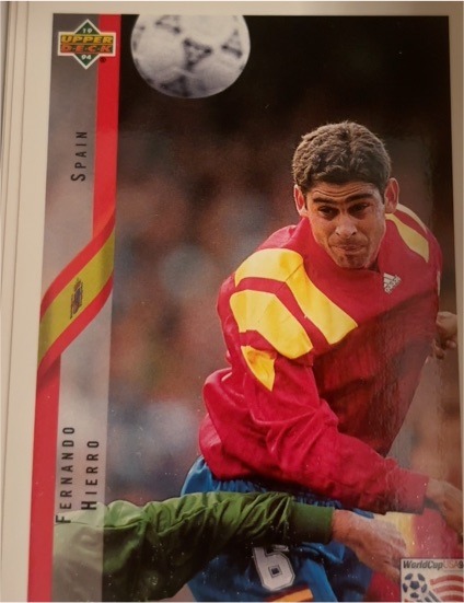 1994 Upper Deck World Cup #191 Fernando Hierro — front