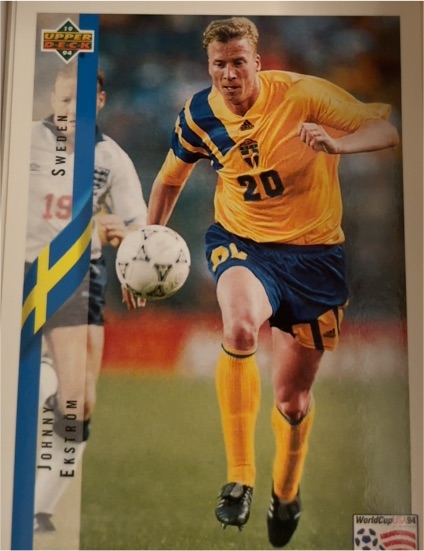 1994 Upper Deck World Cup #98 Johnny Ekstrom — front