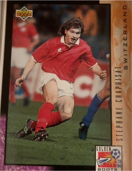 1994 Upper Deck World Cup Golden Boots #323 Stephane Chapuisat — front