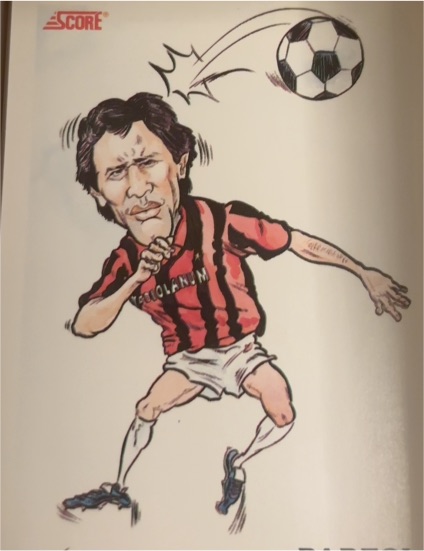 Score Soccer Caricature Card — front