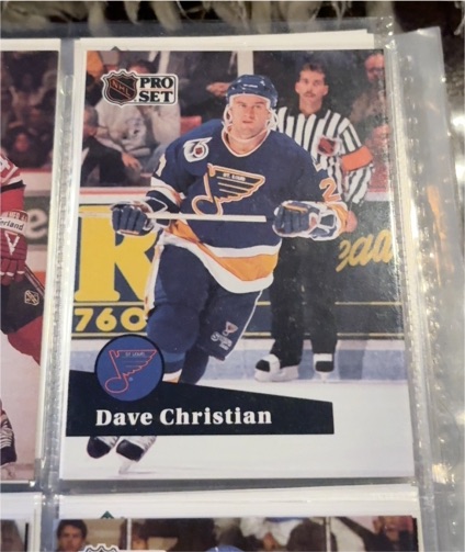 1991-92 Pro Set #471 Dave Christian — front