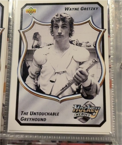 1992-93 Upper Deck Hockey Heroes #10 Wayne Gretzky The Untouchable Greyhound — front