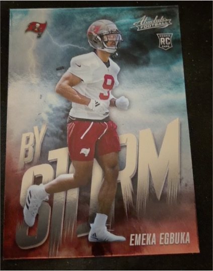 2025 Panini Absolute #4 Emeka Egbuka Tampa Bay Buccaneers By Storm RC — front