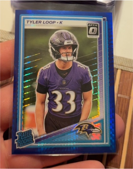 2025 Panini Donruss Optic #227 Tyler Loop Purple Shock Rated Rookie — front
