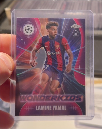2023 Topps Chrome UEFA Club Competitions Wonderkids #WK-3 Lamine Yamal — front