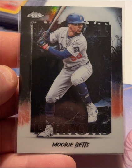 2025 Topps Chrome Update #NT-9 Mookie Betts Night Terrors — front