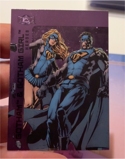 2025 Skybox Metal Universe Batman #54 Gotham and Gotham Girl — front