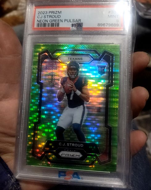 2023 Panini Prizm #339 CJ Stroud Neon Green Pulsar — front