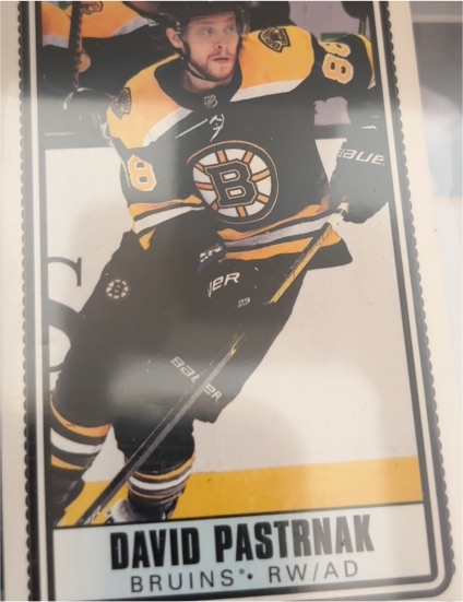 2021-22 O-Pee-Chee Premier Tallboys #P-20 David Pastrnak — front