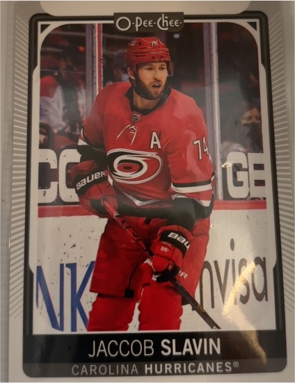 2021-22 O-Pee-Chee #453 Jaccob Slavin Carolina Hurricanes — front