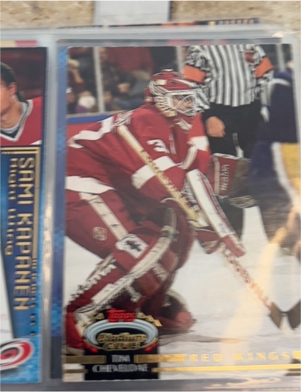 1992-93 Tim Cheveldae Topps Stadium Club Detroit Red Wings — front