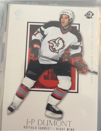 2002-03 Pacific Private Stock Reserve #12 J-P Dumont — front