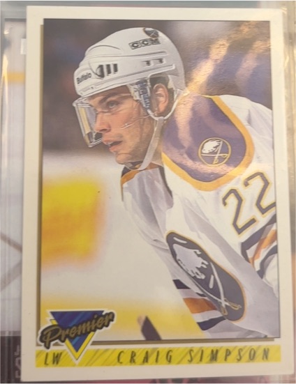 1993-94 Topps Premier #333 Craig Simpson — front