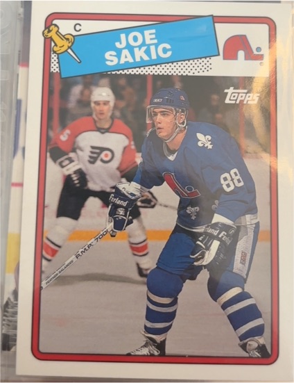 1991-92 Topps #16 Joe Sakic Quebec Nordiques — front