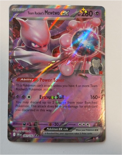 Team Rocket's Mewtwo ex 081/182 Sv10: Destined Rivals — front