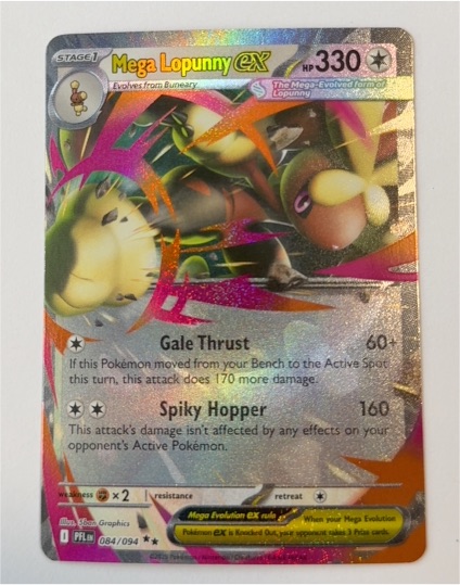 2025 Pokémon Phantasmal Flames #084 Mega Lopunny EX — front
