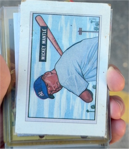 1989 Bowman #253 Mickey Mantle 1951 Rookie Reprint — front