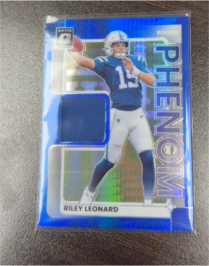 2025 Panini Donruss Optic #RPBH-RLD Riley Leonard Rookie Phenom Blue Hyper — front
