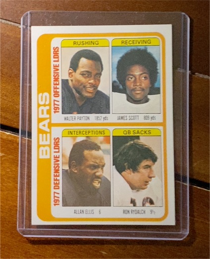 1978 Topps #504 Walter Payton Chicago Bears Team Checklist — front