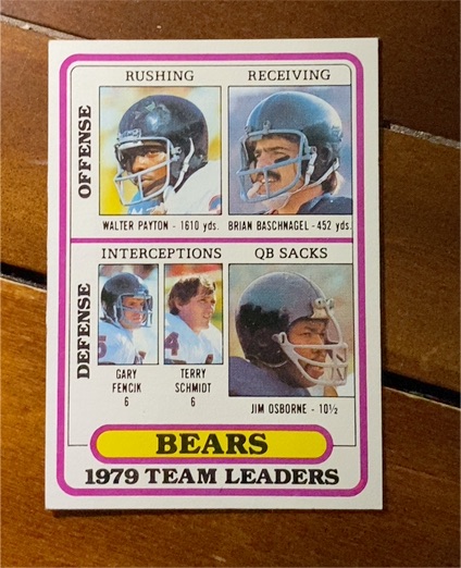 1980 Topps #226 Chicago Bears Team Leaders — front