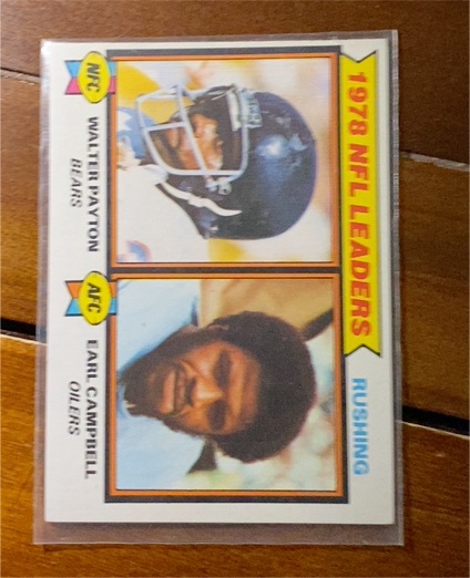 1979 Topps #3 1978 NFL Leaders: Rushing (Walter Payton / Earl Campbell) — front