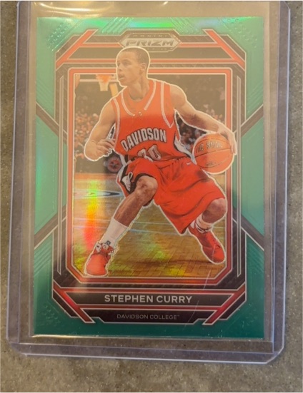 2023 Panini Prizm Draft Picks #53 Stephen Curry Green Prizm — front