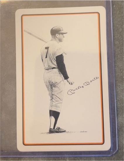 1978 Landsman Mickey Mantle #10 Silver Sports Deck — front