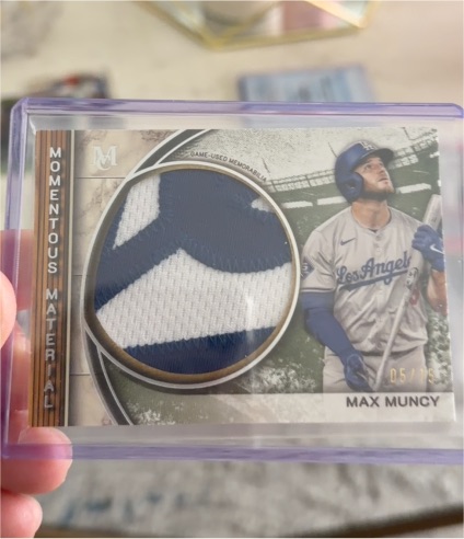 2023 Topps Museum Collection Momentous Material Max Muncy #05/50 — front