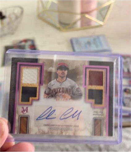 2025 Topps Museum Collection #SPQRA-CC Corbin Carroll Quad Relic Auto /99 — front