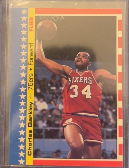 1987 Fleer Sticker #6 Charles Barkley — front