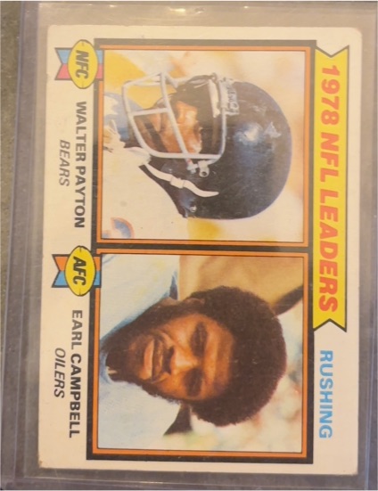 1979 Topps #3 1978 NFL Leaders: Rushing (Walter Payton / Earl Campbell) — front