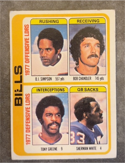 1978 Topps #503 Buffalo Bills Leaders O.J. Simpson — front