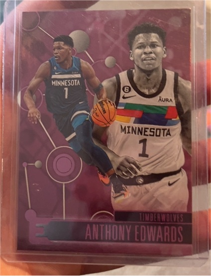 2022-23 Panini Chronicles Essentials Pink #229 Anthony Edwards — front