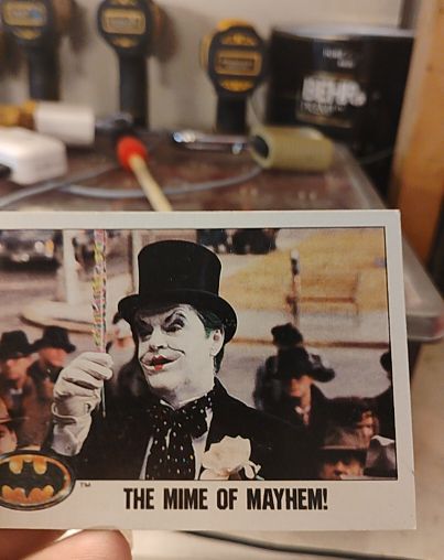 1989 Topps Batman #55 The Mime of Mayhem! — front
