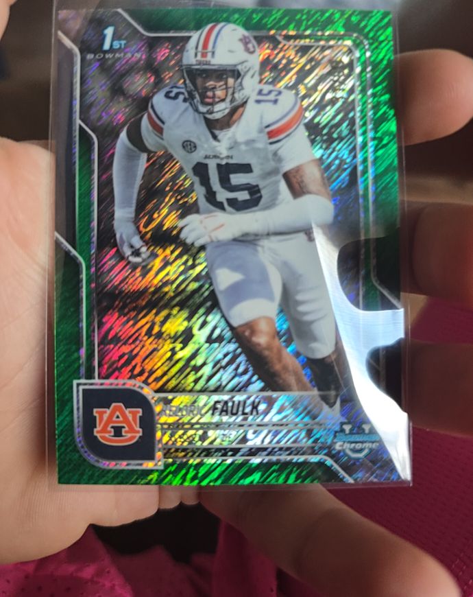 2025 Bowman University Chrome #6 Keldric Faulk — front
