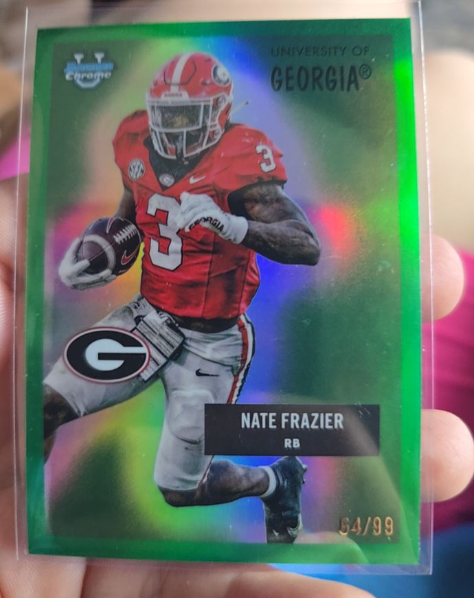 2025 Bowman Chrome University #55AV-6 Nate Frazier — front