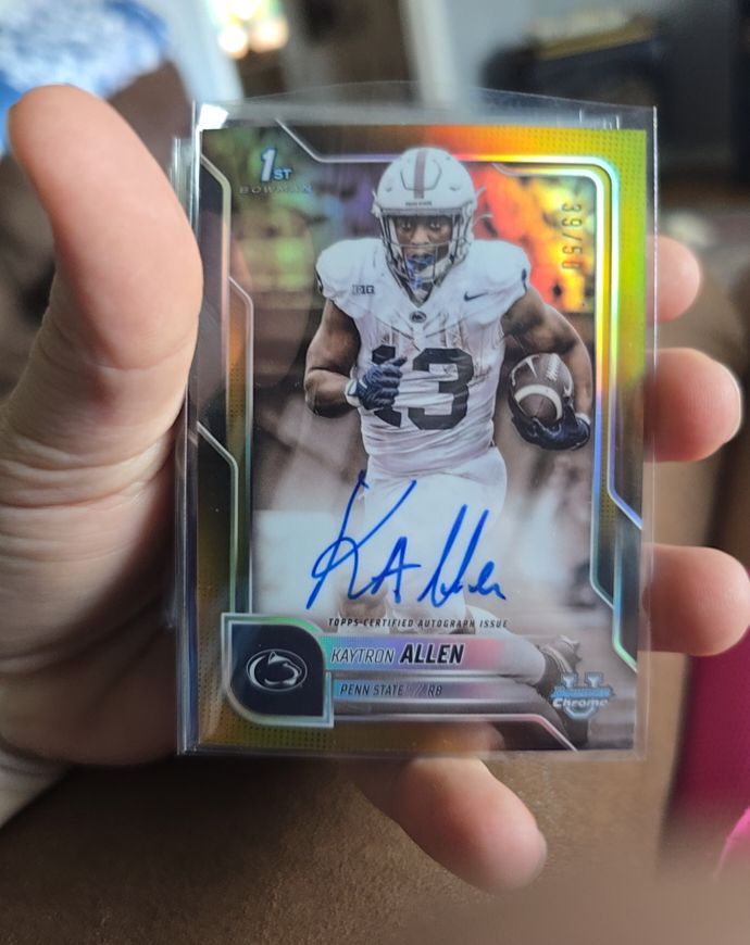 2025 Bowman Chrome University #U Kaytron Allen — front