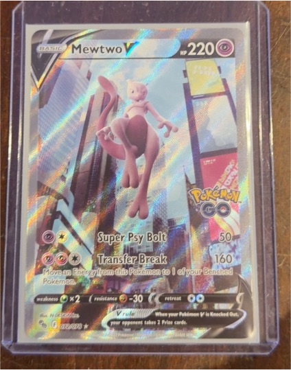 2021 Pokémon TCG Pokémon GO #072 Mewtwo V — front