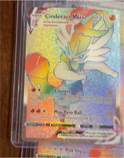 2020 Pokémon Rebel Clash #194 Cinderace VMAX — front