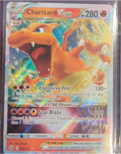 2022 Pokémon Brilliant Stars #018 Charizard VSTAR — front