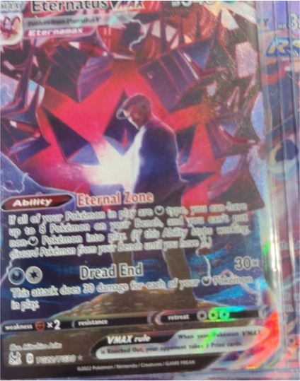 Pokemon TCG Eternatus VMAX TG22/TG30 Lost Origin Trainer Gallery Holo — front