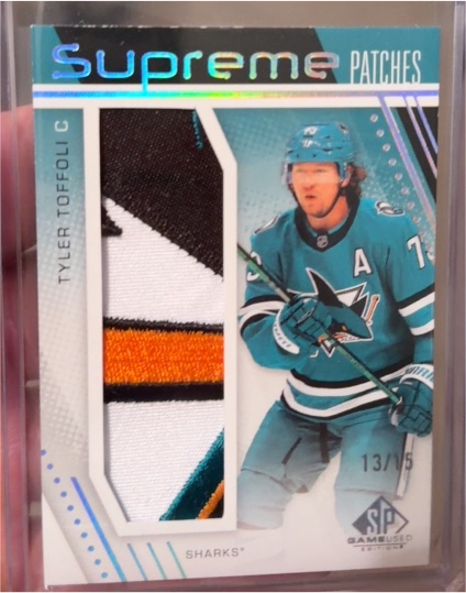 2023-24 Upper Deck SP Game Used Supreme Patches #SP-TT Tyler Toffoli — front