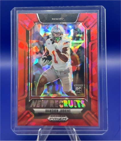 2025 Panini Prizm Draft Picks #19 Quinshon Judkins New Recruits Red Ice — front