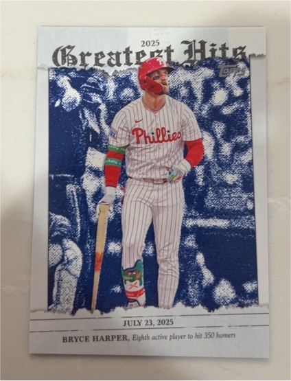 2026 Topps Series 1 #GH-10 Bryce Harper Philadelphia Phillies Greatest Hits — front
